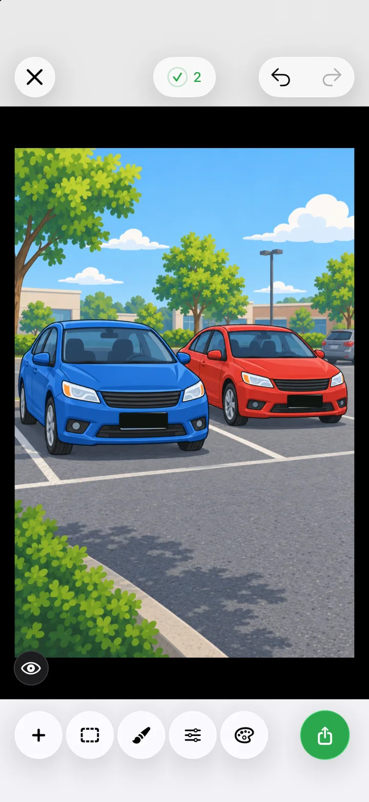 FTMask editor demonstrating license-plate masking in a photo